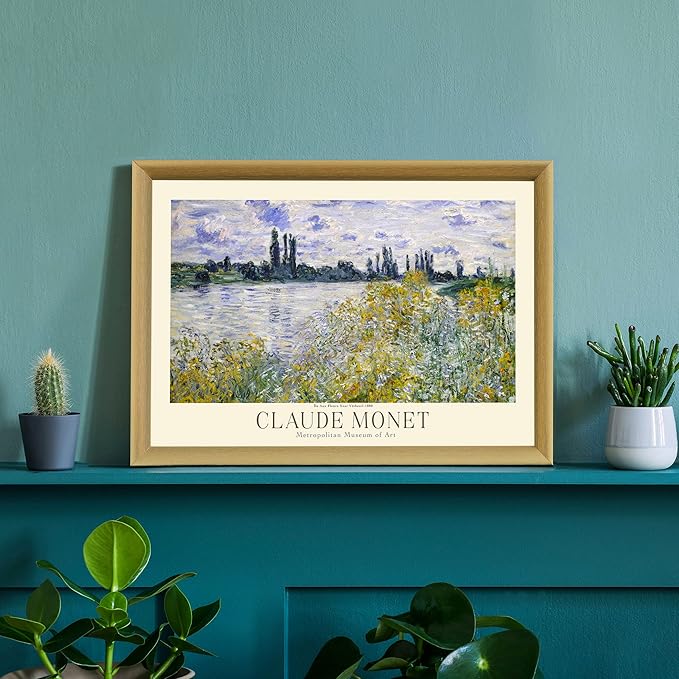 Claude Monet Museum Gallery Exhibition Poster - Art Works Prints, Vintage Print for Home Office Wall Decor (Collection 1) - 24x36 Inches