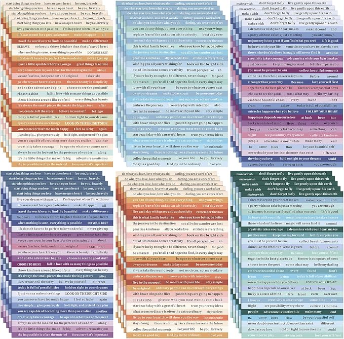 Fainne 1500 Pcs Quote Stickers for Journaling 30 Sheet Scrapbooking Phrases Word Stickers Small Talk for Scrapbooking Supplies DIY Craft Journaling Card Making