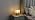 Amber Glass Table Lamp,Vintage Gold Base Ribbed Bedside Lamp - Image 7