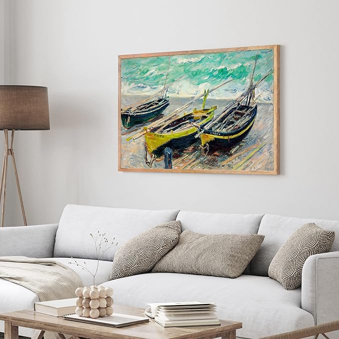Claude Monet Museum Gallery Exhibition Poster - Art Works Prints, Vintage Print for Home Office Wall Decor (Collection 1) - 18x24 Inches