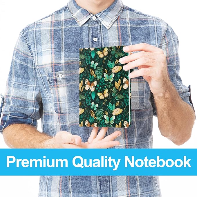 Lined Dotted Journal Notebook A5 (6x8), Dot Grid Hardcover PU Leather Writing Journal with Japanese Paper, 160 Pages, Gift for Women and Men, Work & Note Taking