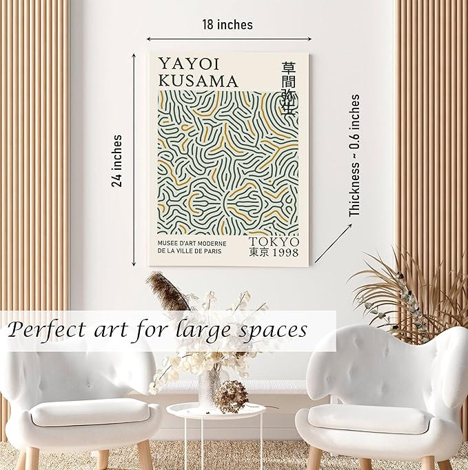 Induslyfe Large Framed Green Wall Art Canvas Decor Set of 3, Matisse Wall Art Framed Prints Posters Mid Century Modern Art, Aesthetic Floral Botanical wall art for bedroom, living room bathroom 18x24