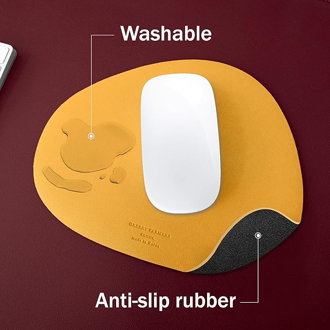 Mouse pad, Non-Slip Washable Waterproof Computer Mouse pad (Honey Yellow)