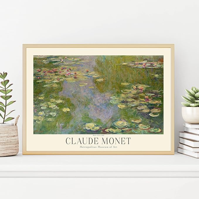 Claude Monet Prints, Museum Gallery Exhibition Poster, Claude Monet Art Works, Claude Monet Poster Prints, Vintage Print, Home Office Wall-Decor (Collection 1) - 18x24 Inches