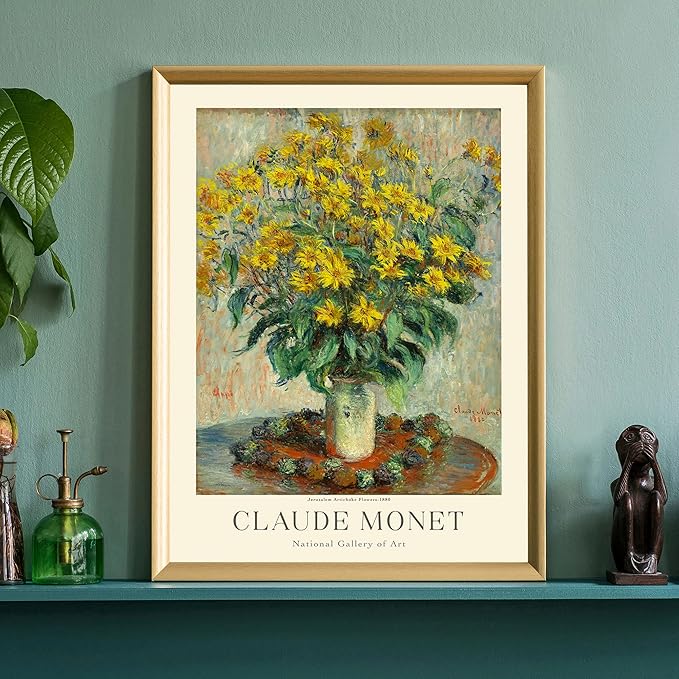 Claude Monet Prints, Museum Gallery Exhibition Poster, Claude Monet Art Works, Claude Monet Poster Prints, Vintage Print, Home Office Wall-Decor (Collection 1) - 24x36 Inches