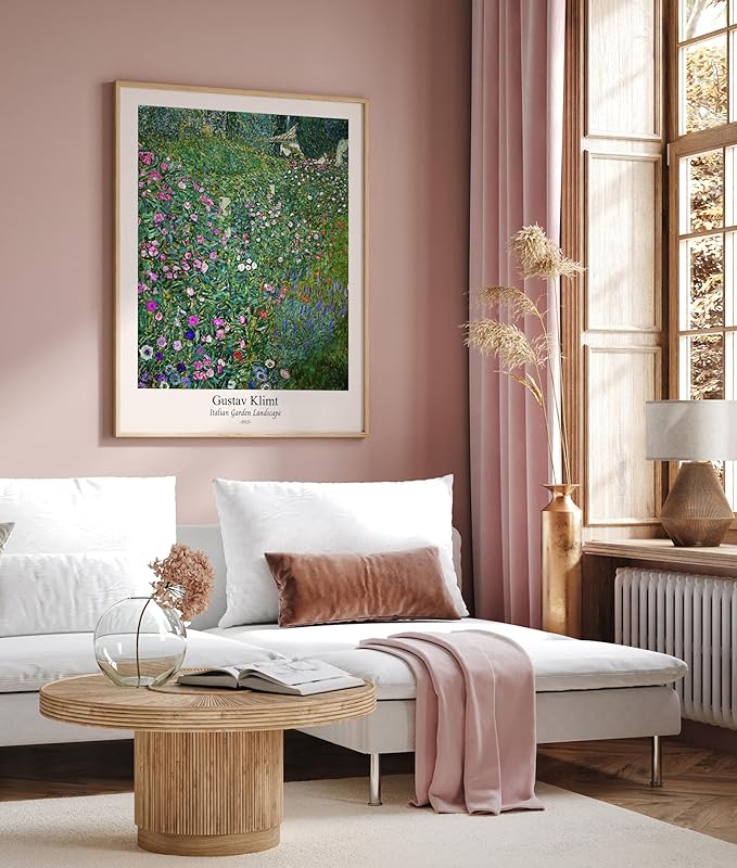 Poster Master Vintage Gustav Klimt Poster - Retro Italian Garden Landscape Print - Art Nouveau - Floral Art - Botanical Art - Classic Painting - Aesthetic Living Room Decor - 11x14 UNFRAMED Wall Art