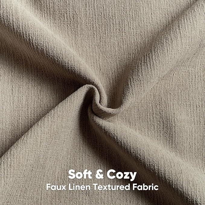 FUTEI Coffee Chenille Decorative Throw Pillow Covers 18x18 Inch Set of 2,Soft Cozy Faux Linen Textured Cushion Case,Farmhouse Home Decor for Couch Living Room