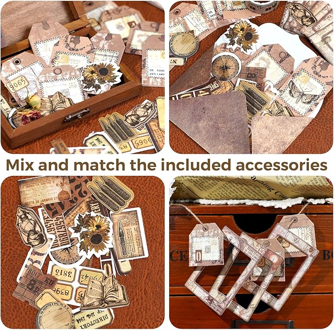 Funto Scrapbooking Kit, The Love Poems Series- Tales of Begonias, Perfect for Bullet Scrapbooking Materials, Planner DIY Craft Collage