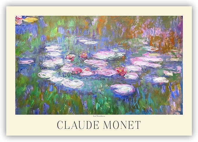 Claude Monet Prints, Museum Gallery Exhibition Poster, Claude Monet Art Works, Claude Monet Poster Prints, Vintage Print, Home Office Wall-Decor (Collection 1) - 16x20 Inches
