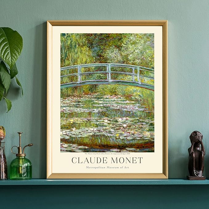 Claude Monet Museum Gallery Exhibition Poster - Art Works Prints, Vintage Wall Decor for Home Office (Collection 1) - 18x24 Inches
