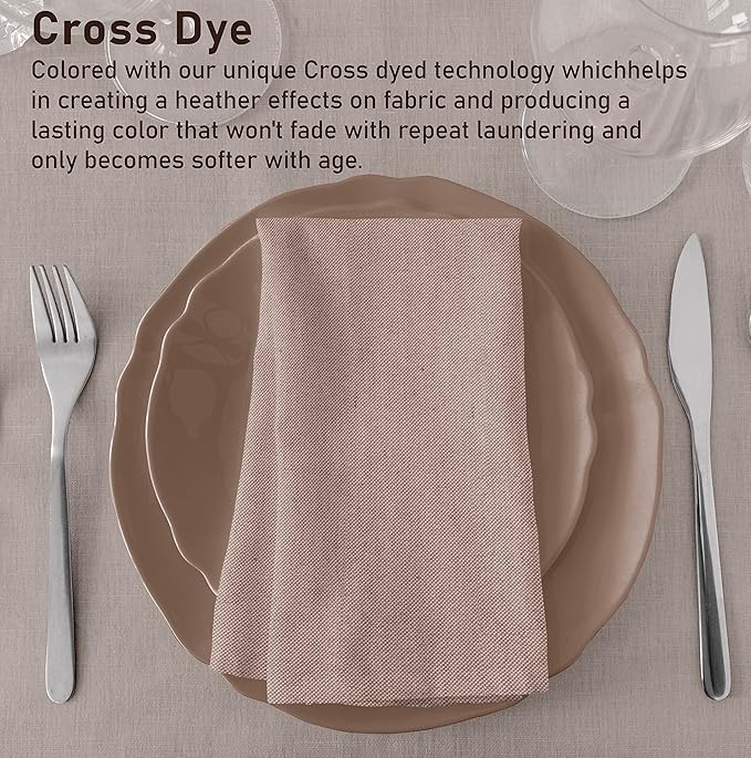 Ruvanti Cloth Napkins Set of 6, 18x18 Reusable Napkins Cloth Washable, Soft & Durable Table Napkin, Poly Cotton Fabric Dinner Napkins for Parties, Christmas, Thanksgiving, Weddings - Rust