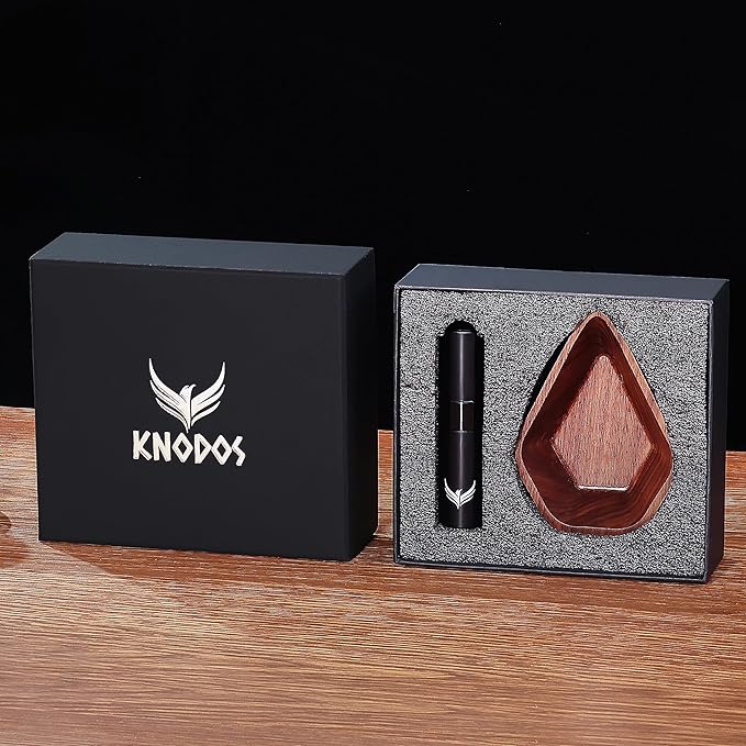Walnut 58mm Espresso Accessories Kit Includes Espresso Knock Box, Tamper Station, Calibrated Espresso Tamper, Adjustable Distribution Tool, Coffee Bean Dosing Cup and RDT Spray Bottle