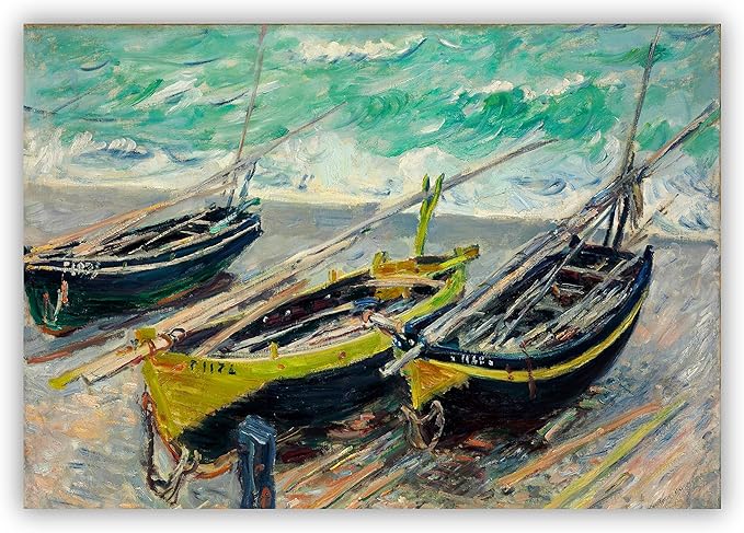 Claude Monet Prints, Museum Gallery Exhibition Poster, Claude Monet Art Works, Claude Monet Poster Prints, Vintage Print, Home Office Wall-Decor (Collection 1) - 12x18 Inches
