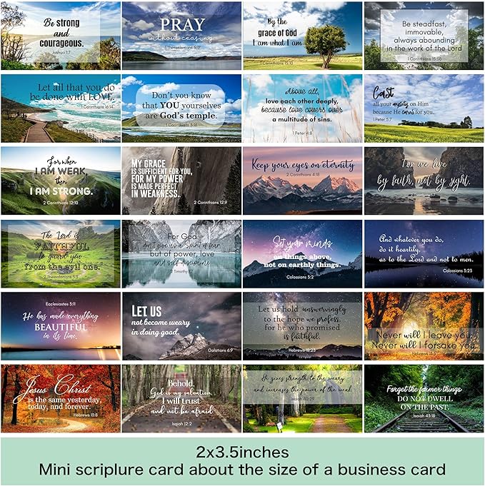 BRYTEFY 100 Daily Inspirational Bible Verse Cards with Unique Quotes, Perfect for Christmas Gifts