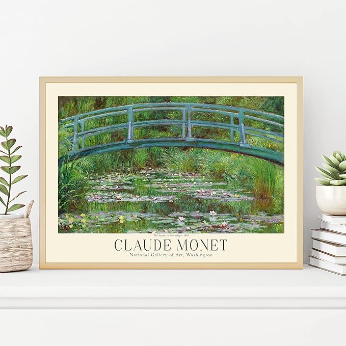 Claude Monet Prints, Museum Gallery Exhibition Poster, Claude Monet Art Works, Claude Monet Poster Prints, Vintage Print, Home Office Wall-Decor (Collection 1) - 16x20 Inches