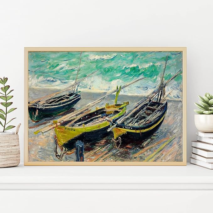 Claude Monet Prints, Museum Gallery Exhibition Poster, Claude Monet Art Works, Claude Monet Poster Prints, Vintage Print, Home Office Wall-Decor (Collection 1) - 12x18 Inches
