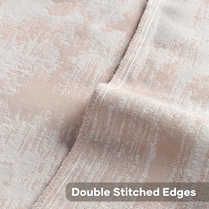 FUTEI Pink White Decorative Throw Pillow Covers 20x20 Inch Set of 2,Jacquard Weave Cushion Case in Soft Faux Cashmere,Modern Home Decor for Couch Living Room