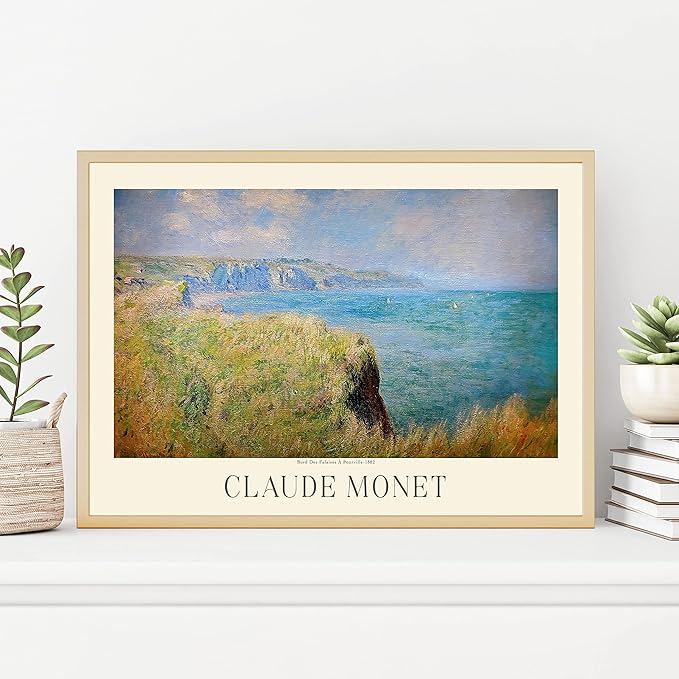 Claude Monet Prints - Museum Gallery Exhibition Poster, Vintage Art Work - Home Office Wall-Decor (Collection 1) - 24x36 Inches