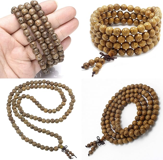 CarpenterC 200pcs 10mm Gorgeous Natural Round Polished Rosewood Loose Beads for Jewelry Making DIY Handmade Crafts