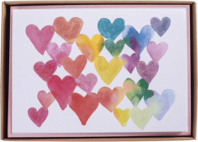 Graphique Boxed Cards, Love in Color – Includes 16 Cards with Matching Envelopes and Storage Box, Cute Stationery Made on Durable Cardstock, Cards Measure 3.25” x 4.75”
