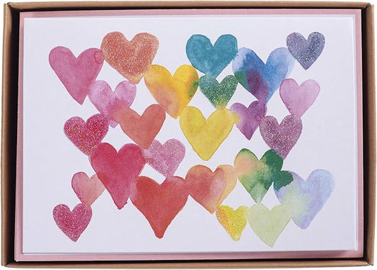 Graphique Boxed Cards, Love in Color – Includes 16 Cards with Matching Envelopes and Storage Box, Cute Stationery Made on Durable Cardstock, Cards Measure 3.25” x 4.75”