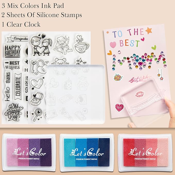 J6&H6 Card Making Kits For Creative people - 30 Blank Greeting Cards And Envelopes with Supplies and Stamp Set-Giftable DIY Greeting Card Set-Perfect for Birthdays Festive Celebrations Christmas Thank You