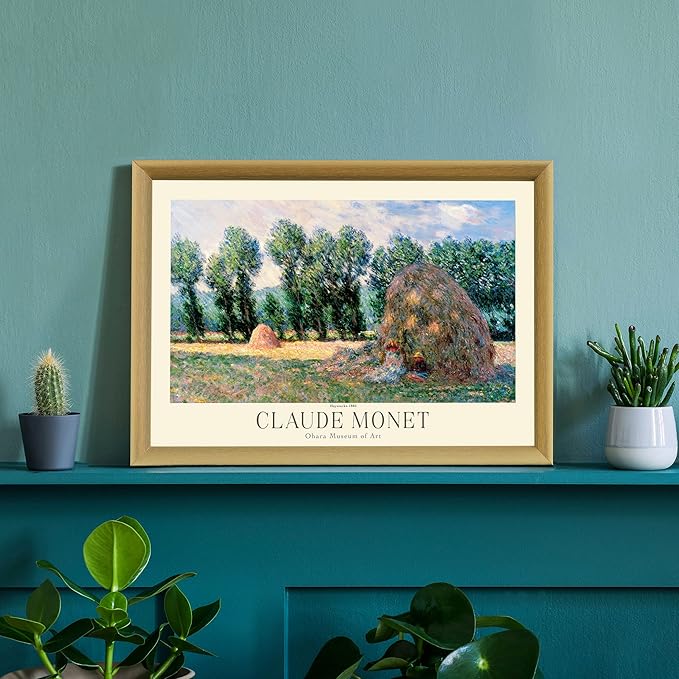 Claude Monet Museum Gallery Exhibition Poster - Art Works Prints, Vintage Print for Home Office Wall Decor (Collection 1) - 24x36 Inches