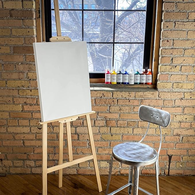 milo Stretched Artist Canvas | 16x20 inch | Value Pack of 6 Canvases for Painting, Primed & Ready to Paint Art Supplies for Acrylic, Oil, Mixed Wet Media, & Pouring, 100% Cotton with Pine Wood Frame