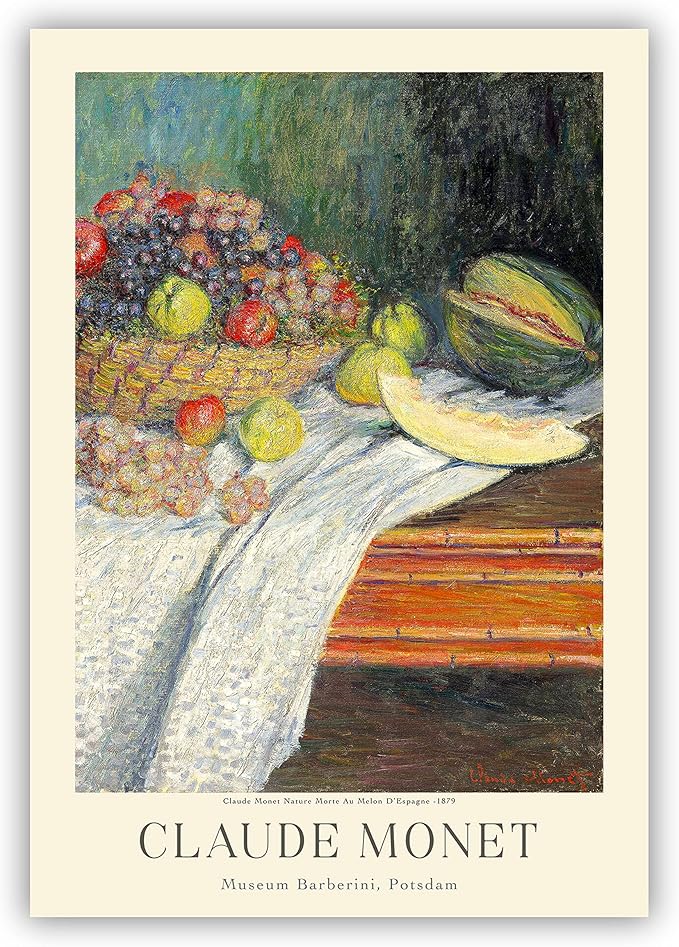 Claude Monet Prints, Museum Gallery Exhibition Poster, Claude Monet Art Works, Claude Monet Poster Prints, Vintage Print, Home Office Wall-Decor (Collection 1) - 24x36 Inches