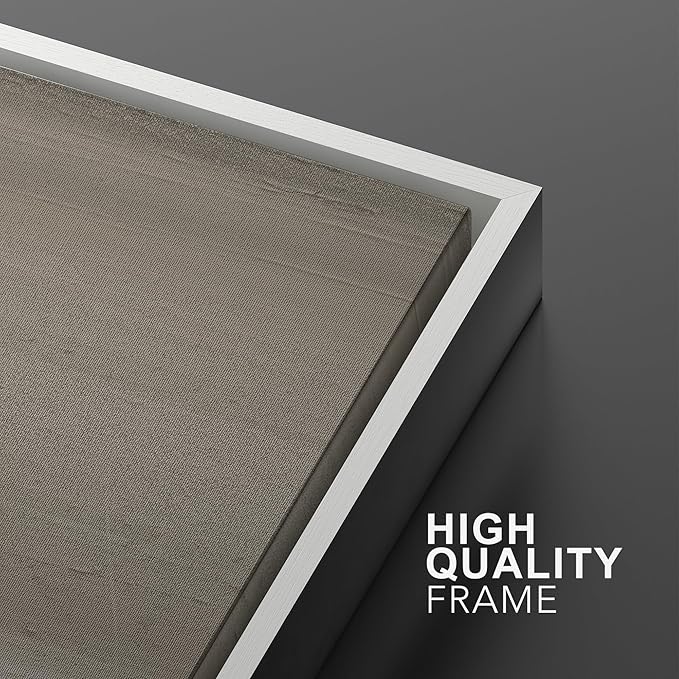 SIGNWIN Framed Canvas Print Wall Art Set Minimalist Neutral Gradient Illustration Modern Art Minimalism Decorative for Living Room, Bedroom, Office - 24"x36"x2 White