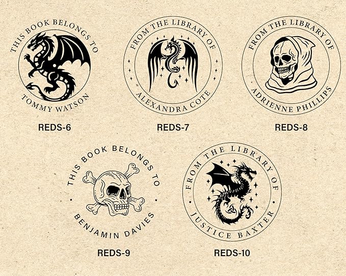 Personalized Book Stamp Embosser – Custom Library Stamp for Book Lovers, Unique Gift for Readers, Teachers & Home Library Name Stamp