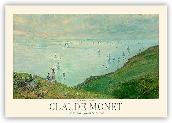 Claude Monet Museum Gallery Exhibition Poster - Art Works Prints, Vintage Wall Decor for Home Office (Collection 1) - 12x18 Inches