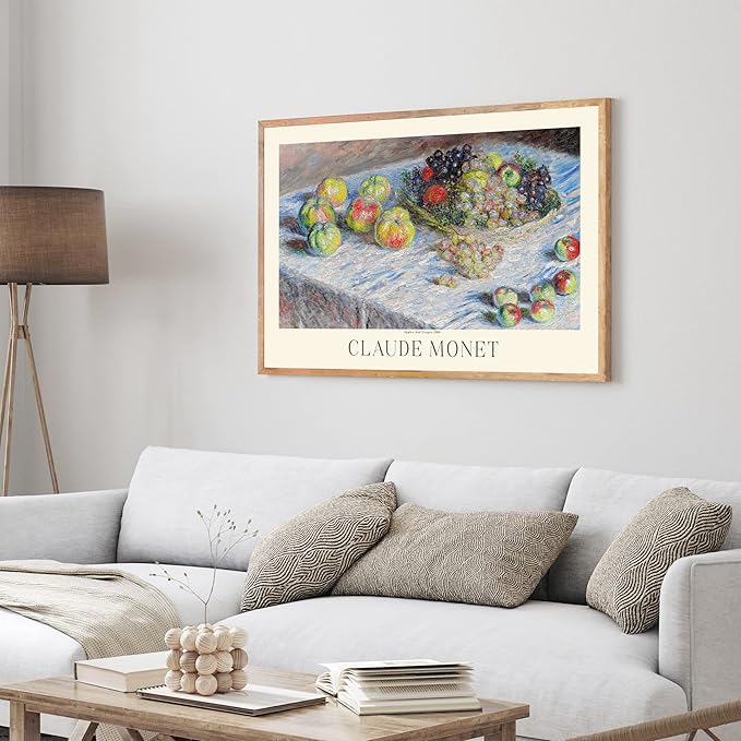 Claude Monet Museum Gallery Exhibition Poster - Art Works Prints, Vintage Print for Home Office Wall Decor (Collection 1) - 12x18 Inches