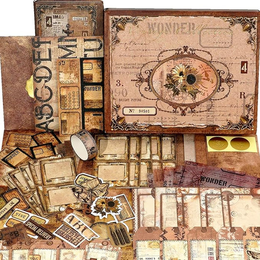 Funto Scrapbooking Kit, The Love Poems Series- Tales of Begonias, Perfect for Bullet Scrapbooking Materials, Planner DIY Craft Collage