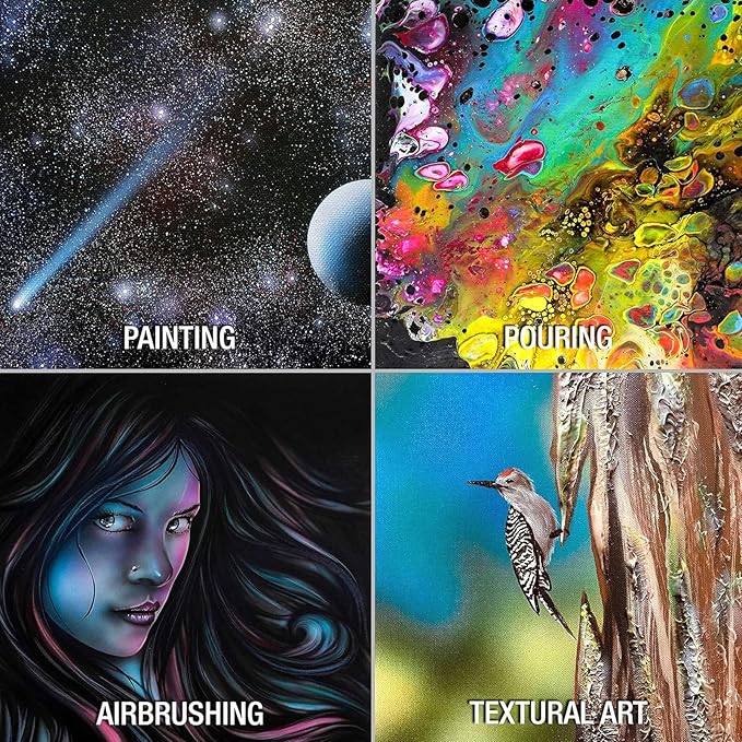 12x16 Canvas for Painting - Artist-Grade Blank Canvases Boards & Panels, Premium White Flat Canvas Bundle for Kids & Adults (6 Pack)