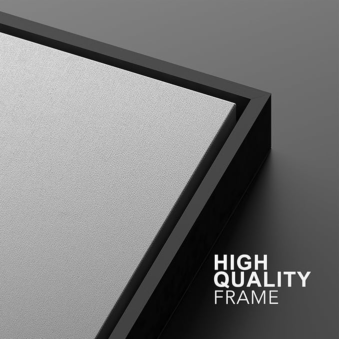 SIGNWIN Framed Canvas Print Wall Art Set Geometric Gray Pastel Color Field Landscape Abstract Shapes Illustration Modern Art Minimalism Decorative for Living Room, Bedroom, Office - 24"x36"x2 Black