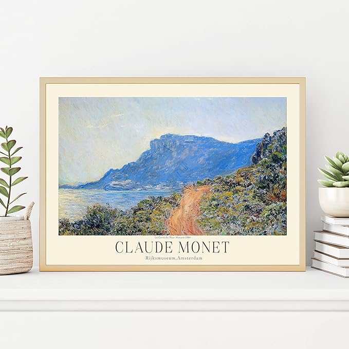 Claude Monet Museum Gallery Exhibition Poster - Art Works Prints, Vintage Print for Home Office Wall Decor (Collection 1) - 18x24 Inches