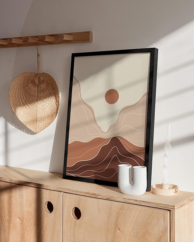 HAUS AND HUES 16x24 Black Oak Frame Set of 1 - Large Wooden Poster Display Pack
