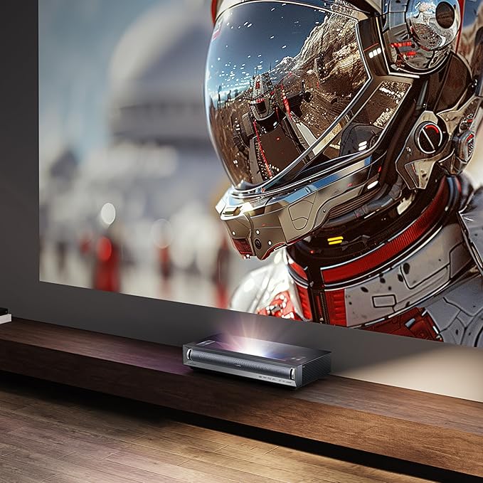 Hisense PX3-PRO Laser Cinema Triple Laser Ultra Short Throw Home Theater Projector, 80"~150", 4K UHD, Dolby Vision & Atmos, HDR10+, IMAX Enhanced, 3000 ANSI Lumens, Google TV