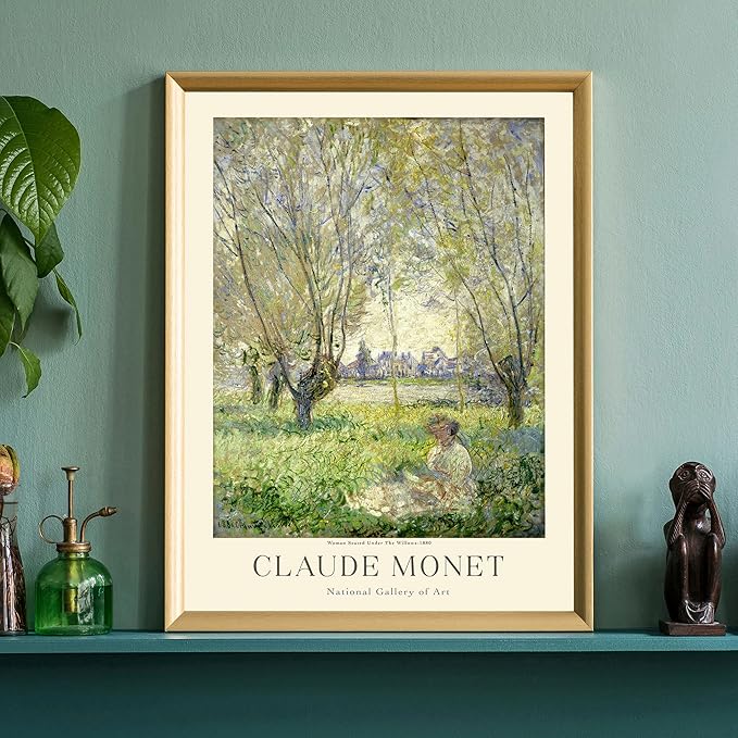 Claude Monet Museum Gallery Exhibition Poster - Art Works Prints, Vintage Print for Home Office Wall Decor (Collection 1) - 24x36 Inches