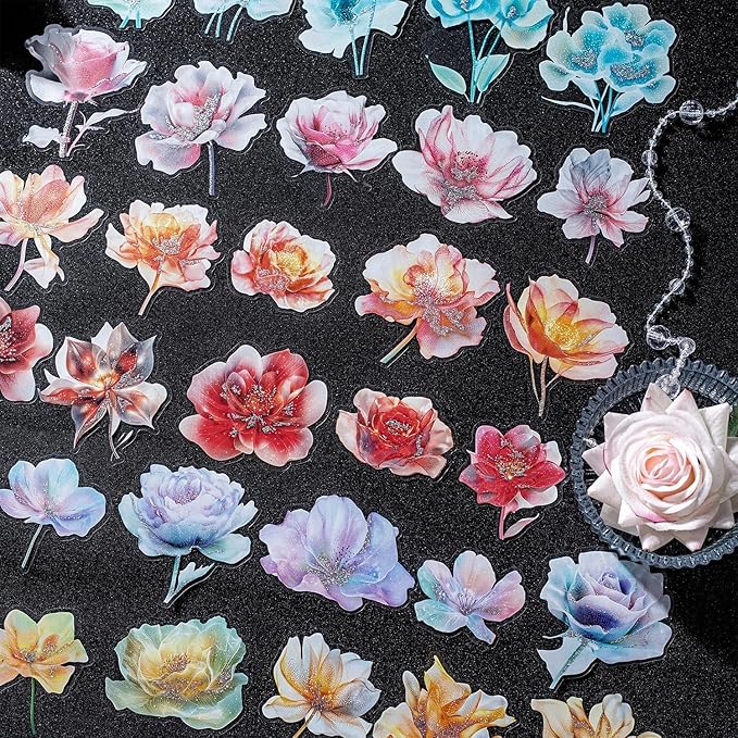 Flower Scrapbook Stickers for Journaling Supplies,120PCS Nature Floral Stickers for Scrapbooking,Junk Journal Supplies,Painting,Notebook,Postcards,Water Bottles(Greenhouse)