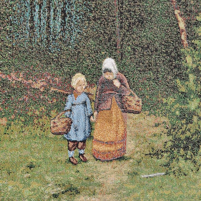AureoMadis Woven Tapestry Wall Hanging | Shishkin Forest Landscape Art, Jacquard Woven Vintage Wall Decor with TC Backing, Medieval/Victorian Fine Art Tapestries Dual Rod Pocket 28.5"x41.5"