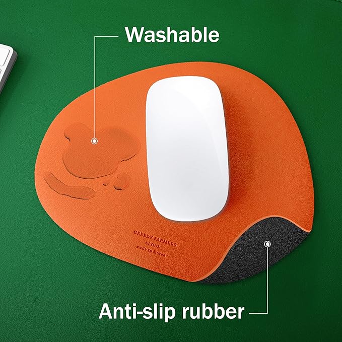 Mouse pad, Non-Slip Washable Waterproof Computer Mouse pad (Tangerine)