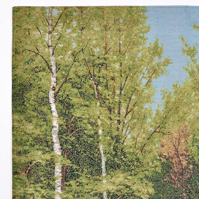 AureoMadis Woven Tapestry Wall Hanging | Shishkin Forest Landscape Art, Jacquard Woven Vintage Wall Decor with TC Backing, Medieval/Victorian Fine Art Tapestries Dual Rod Pocket 28.5"x41.5"