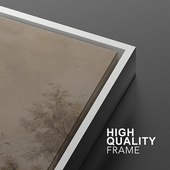 SIGNWIN Framed Canvas Print Wall Art Set Vintage Tree Sketch Classic Sepia-Toned Forest Illustrations Modern Art Scenic Colorful for Living Room, Bedroom, Office - 16"x24"x2 White