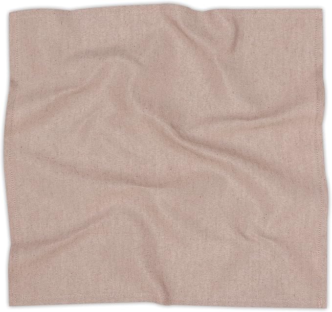 Ruvanti Cloth Napkins Set of 6, 18x18 Reusable Napkins Cloth Washable, Soft & Durable Table Napkin, Poly Cotton Fabric Dinner Napkins for Parties, Christmas, Thanksgiving, Weddings - Rust