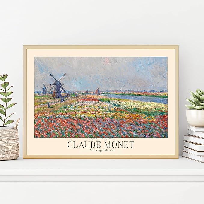 Claude Monet Prints, Museum Gallery Exhibition Poster, Claude Monet Art Works, Claude Monet Poster Prints, Vintage Print, Home Office Wall-Decor (Collection 1) - 12x18 Inches