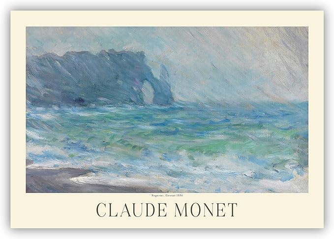 Claude Monet Prints, Museum Gallery Exhibition Poster, Claude Monet Art Works, Claude Monet Poster Prints, Vintage Print, Home Office Wall-Decor (Collection 1) - 16x20 Inches