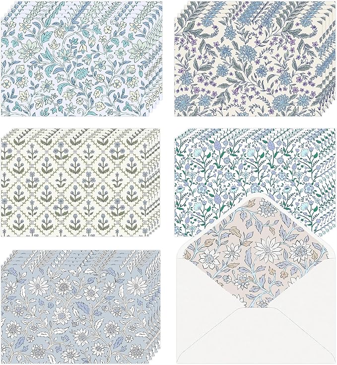 Blank Cards with Envelopes All Occasion 30-Blank Note Cards with Envelopes & Stickers Botanical Floral Design 4” x 6” Blank Greeting Cards Stationary Cards set, Wedding, Baby Gifts & Bridal Shower