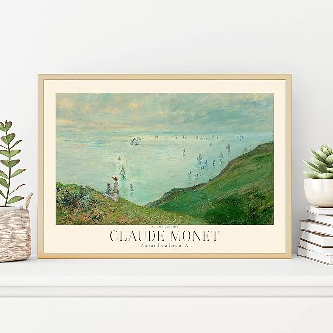 Claude Monet Prints, Museum Gallery Exhibition Poster, Claude Monet Art Works, Claude Monet Poster Prints, Vintage Print, Home Office Wall-Decor (Collection 1) - 24x36 Inches